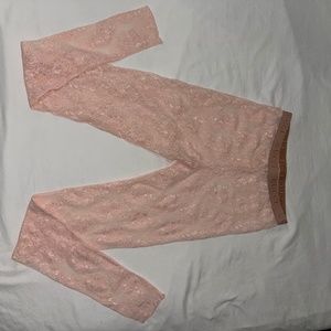 Gucci Pink Lace Leggings